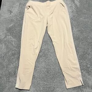Athleta Pants Womens 16 Tall Cream Brooklyn Ankle Straight Leg Pull On 198671